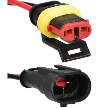 2 Kablolu Süper Seal Erkek Dişi Takım Elektrik Bağlantı Soketi