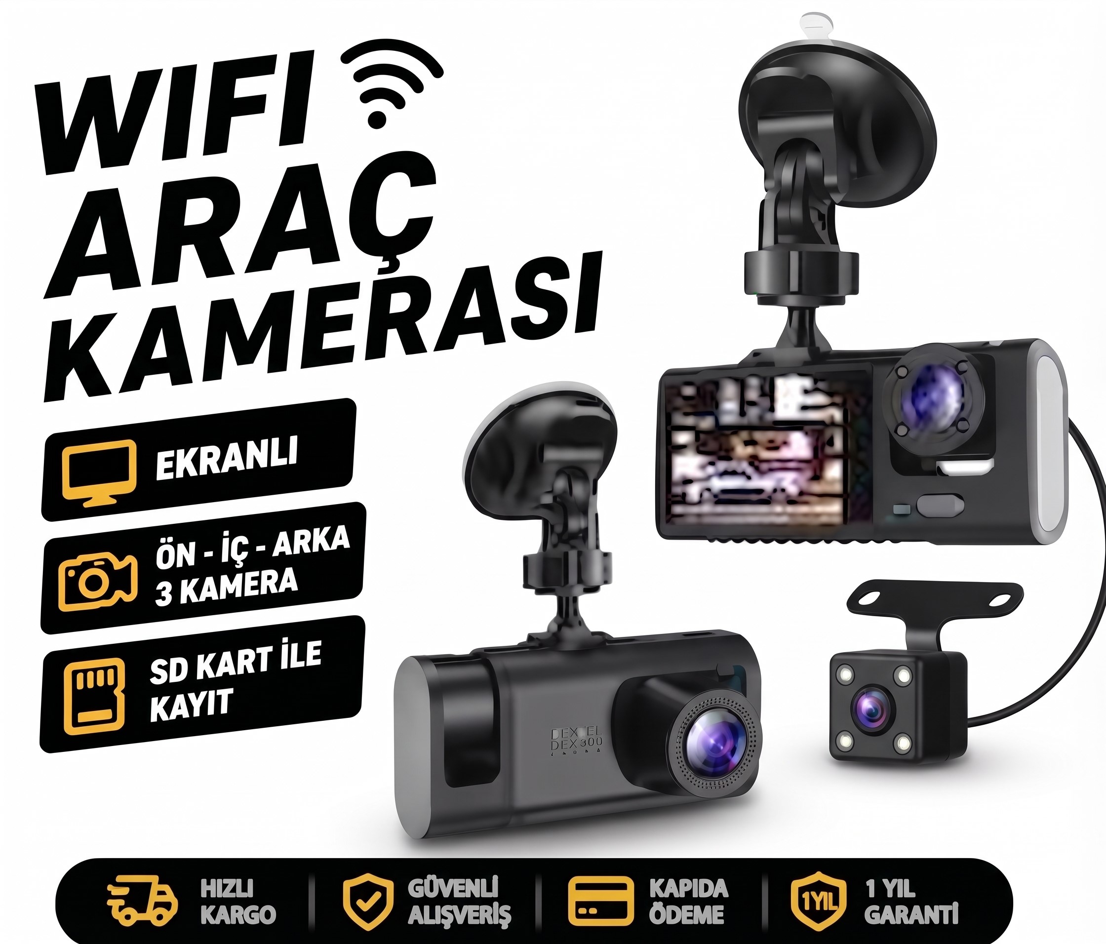 Dextel DEX-300 Full HD 1080P Araç Kamerası | Yol Güvenliğiniz Gözetim Altında!