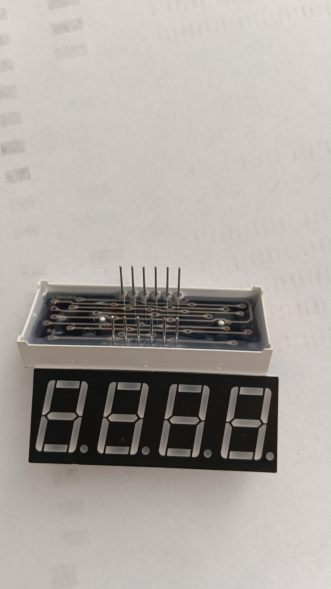 0.56 İnç 4 Haneli 7 Segment LED Ekran Modülü - Beyaz - Arduino Uyumlu