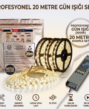 Horoz Electric Profesyonel 20 Metre Gün Işığı (3000K) Komple LED Seti