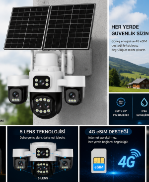 INOX X35 5 Lens 4G Solar Güvenlik Kamerası
