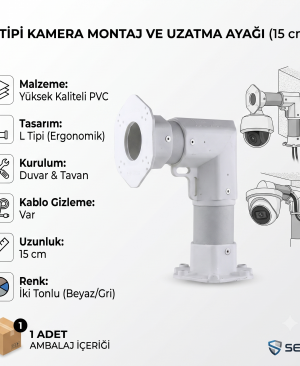 Kamera Plastik PVC Montaj L Tipi Uzatma Ayağı